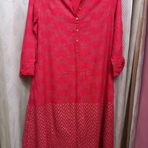 Short A Line Kurta With Two Side Pocket