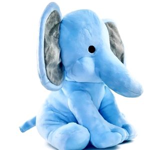 Elephant Sitting Plush Toy Blue (30cm)