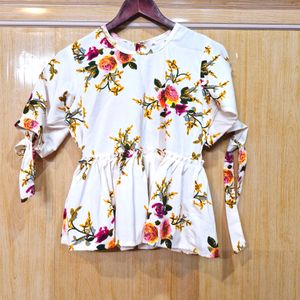 Flowy Bow Sleeves Top (Women's)