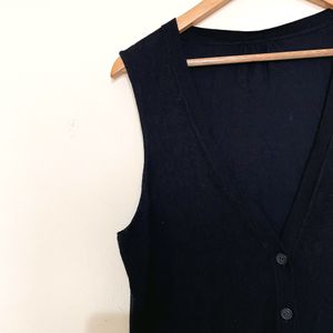 🎀Black Sleeveless Cardigan