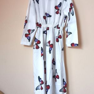 Trendy Butterfly Pattern Dress