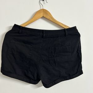 Black Color Shorts For Women In Size M