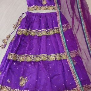 New Purple Colour Heavy Stone Work Lehanga Choli