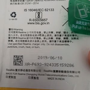 Realme Battery Working Condition