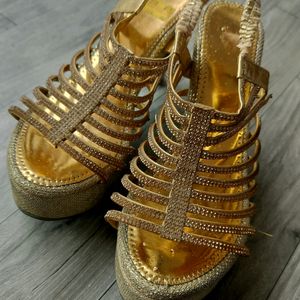 Golden High Heels