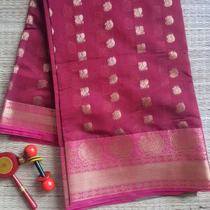 Red And Green Silk Cotton Saree