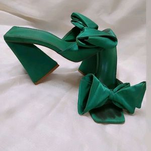 Designer Green Heels