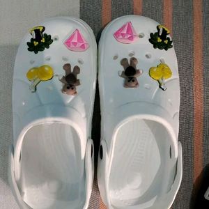 Latest Trendy Diamond White Crocs For Women