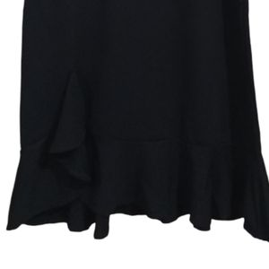 Black Flared Knee Dress