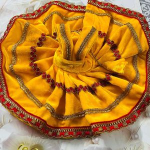 Laddu Gopal Fancy Velvet Dress Colours Yellow