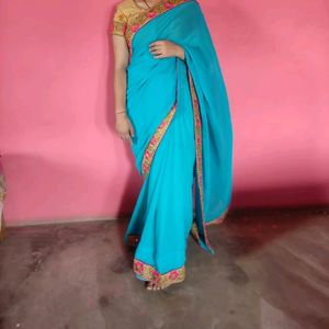 💙Beautiful Blue Saree For Women💙