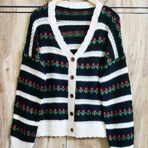 Black Designer Cardigan Size-46-48