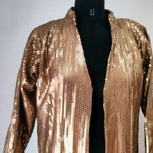 Golden Matt Sequence Blazer