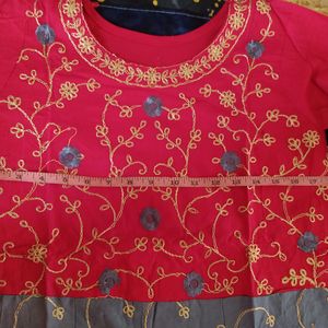 Red Anarkali Kurti