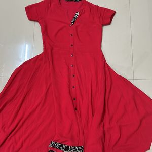 Women’s Red Asymmetric Kurta