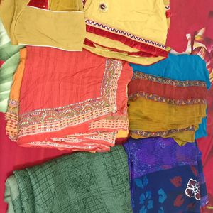 5 Saree Combo With Blouse