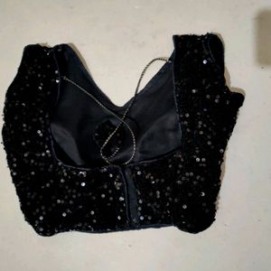 Black Sequence Blouse