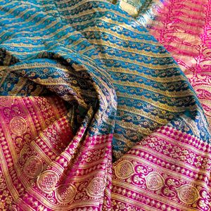 100% Pure Himroorani Mulberry Silk Saree