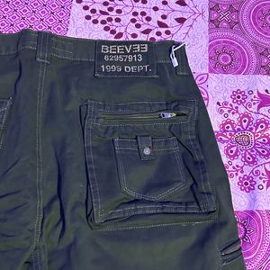 Olive Green Cargo Jeans