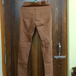 High Rise Skinny Brown Jeans