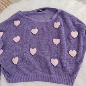 Cute Heart Details Top