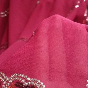 Maroon Saree