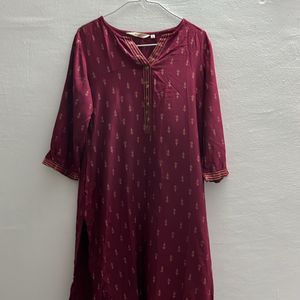 Maroon Dailywear Kurta