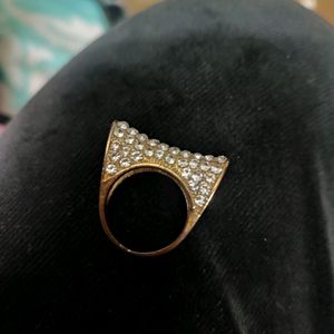 Unique Golden Stud Ring