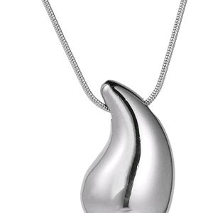 Tear Drop Silver Chain Pendant..