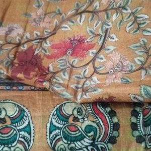 Kalamkari print saree