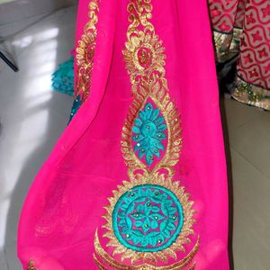 70% Off Today - Pink Saree with Stunning Design