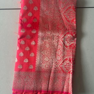 Tameto Red Silk Saree