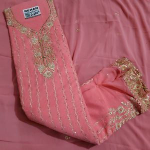 Pakistani Palazzo Semi Stitched Suit