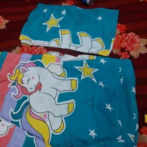 Unicorn Double Bedsheet With Pillow Covers