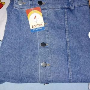 Denim Blue Skirt Fro Women