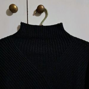 Black High-Neck Sweater