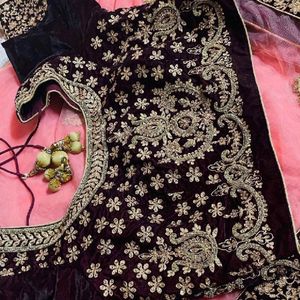 Velvet Heavy Lehenga