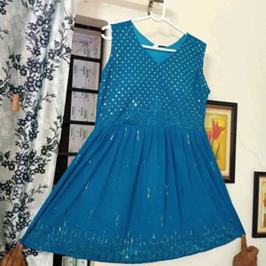 Women's Blue Dress(Top is padded)