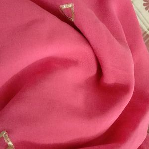 Georgette Pink Saree 🥻