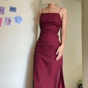 Beautiful Maroon Maxi Dress