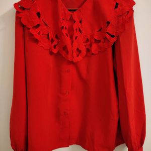 Red Korean Rare Find Tops