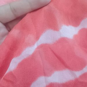 Laheriya Pink And Orenge Saree