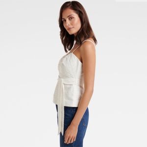 Forever New Mimi EmbroideredLinen Bustier