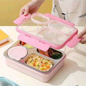 Leakproof 4 Compartment Lunch Box with Spoon