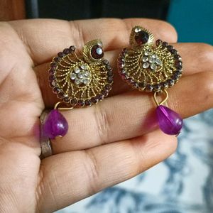 Purple Colour Earring