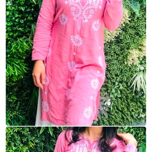 Combo Of Orange  + Purple Suit + Pink Kurti