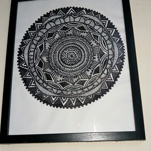 Handmade Calligraphic,mandala,paint Art