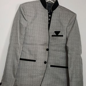 Silver Colour Men Blazer