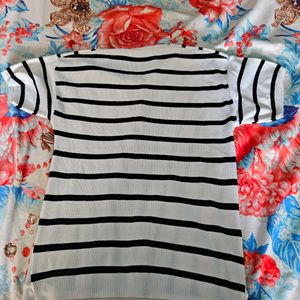 White Lines Stretchable Shirt