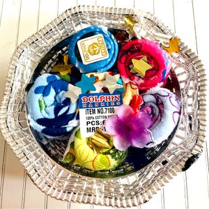 Handkerchief basket 6pcs with free mask gift wrap